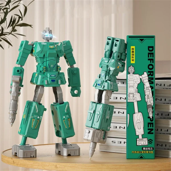 Creative Deformation Robot Pen Boy Creative Transformation Robot Action Figure Pen Novelty Stationery Gift For Kids Students - Image 4